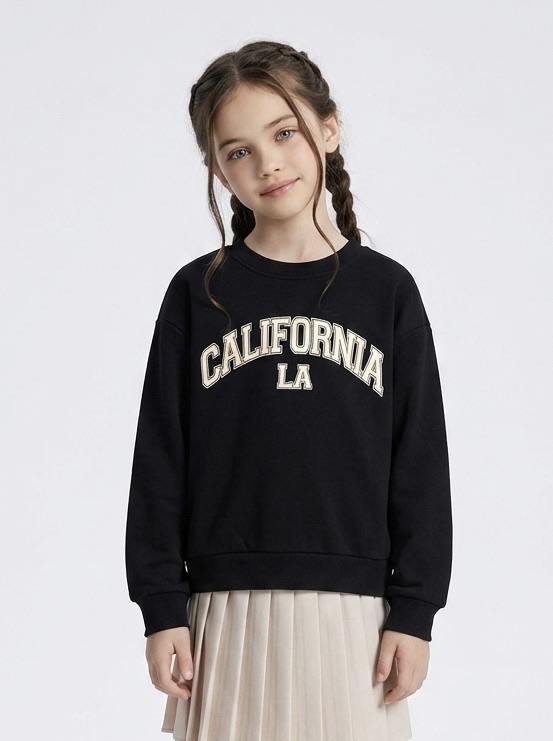 Louise sweater, Zacht katoen · Zwart